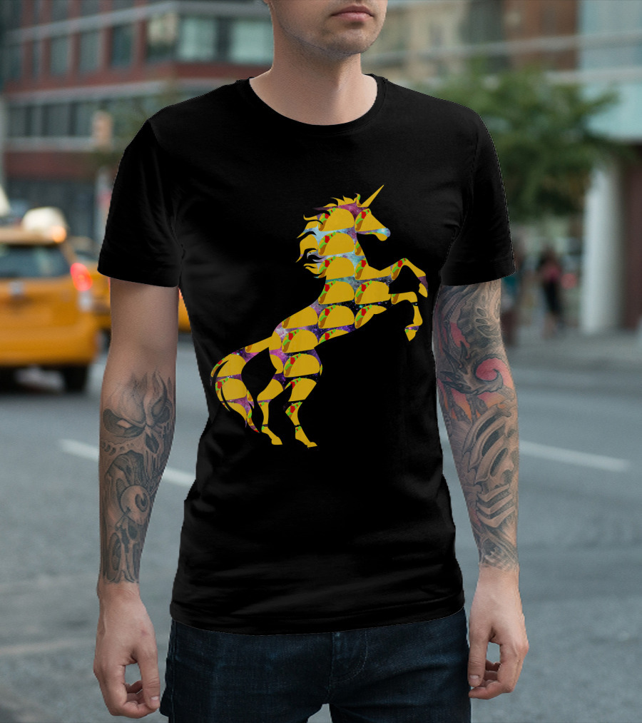 Unicorn Galaxy Space Tacos T-Shirt