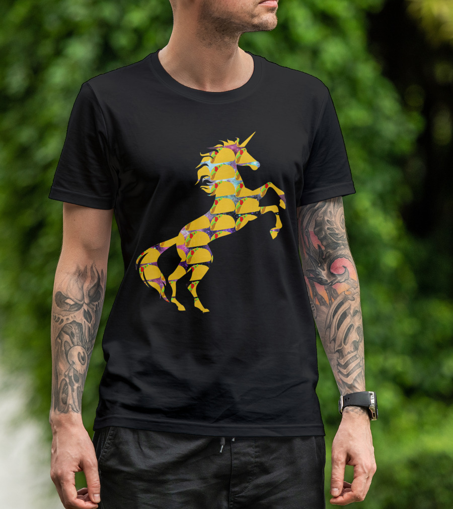 Unicorn Galaxy Space Tacos T-Shirt