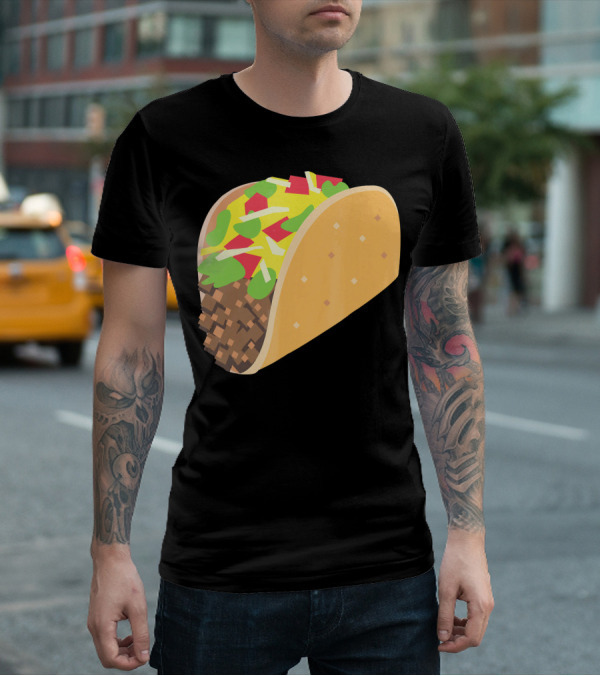 I Love Tacos Emoji Mexican Taco T-Shirt