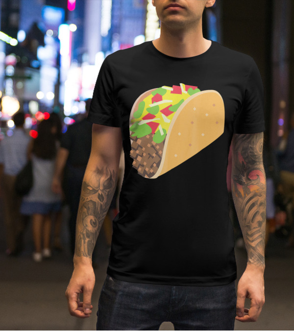 I Love Tacos Emoji Mexican Taco T-Shirt