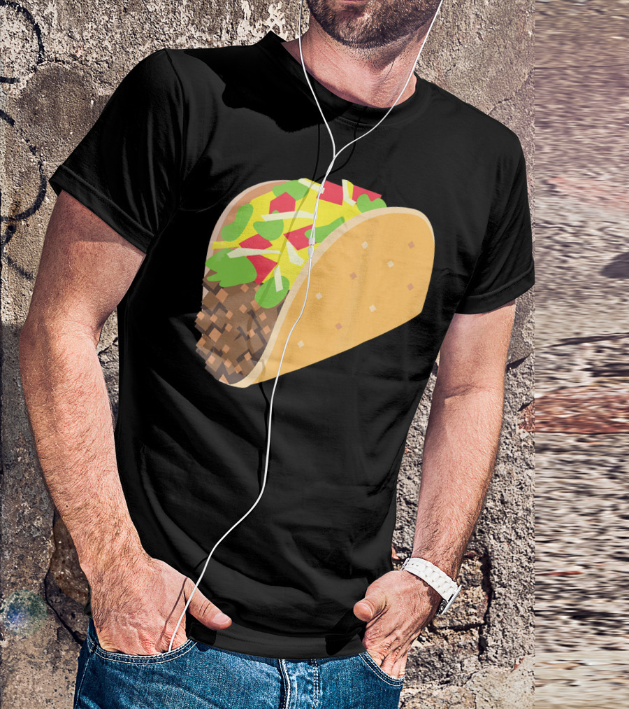 I Love Tacos Emoji Mexican Taco T-Shirt