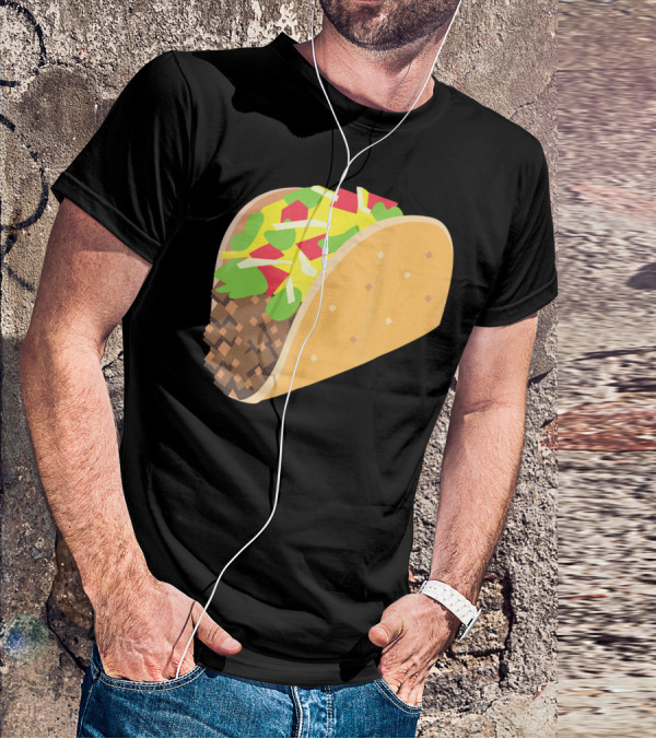 I Love Tacos Emoji Mexican Taco T-Shirt