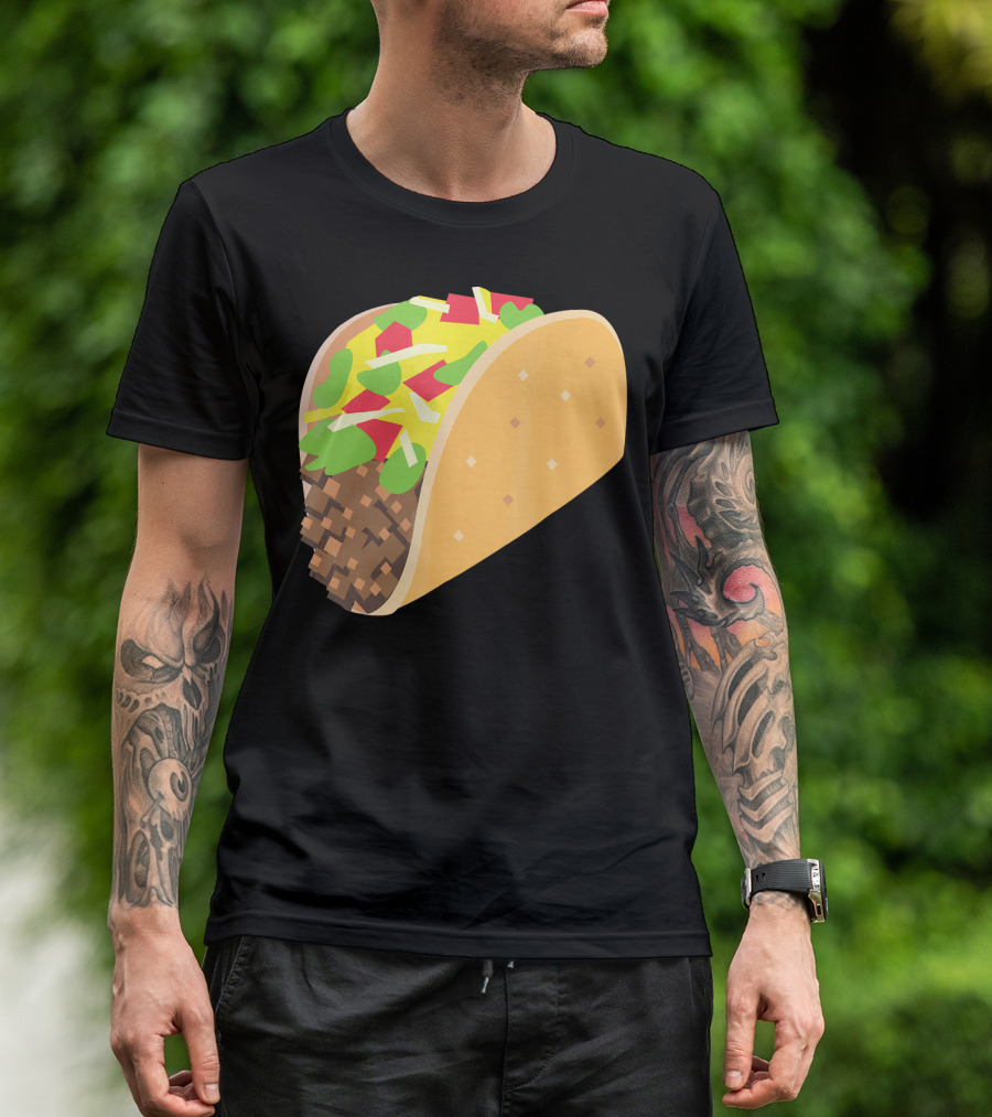 I Love Tacos Emoji Mexican Taco T-Shirt