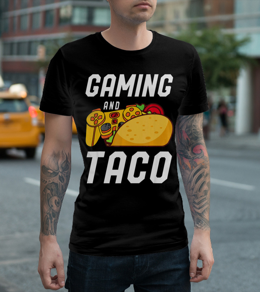Gaming and Taco Gamers Controller Snack Combo T-Shirt