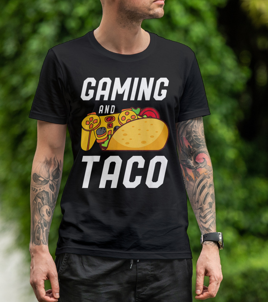Gaming And Taco Gamers Controller Snack Combo T-Shirt