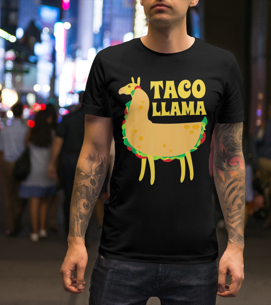 Taco Llama Animal Funny Mexican Cinco De Mayo T-Shirt