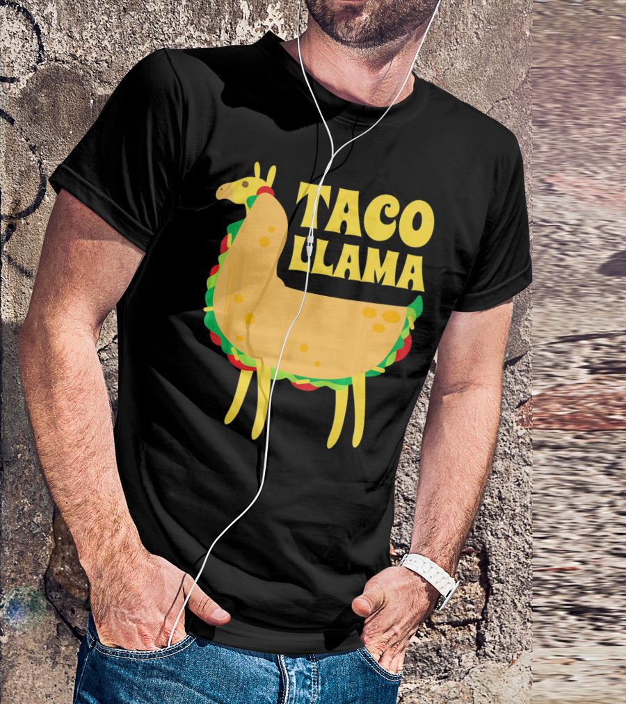 Taco Llama Animal Funny Mexican Cinco De Mayo T-Shirt