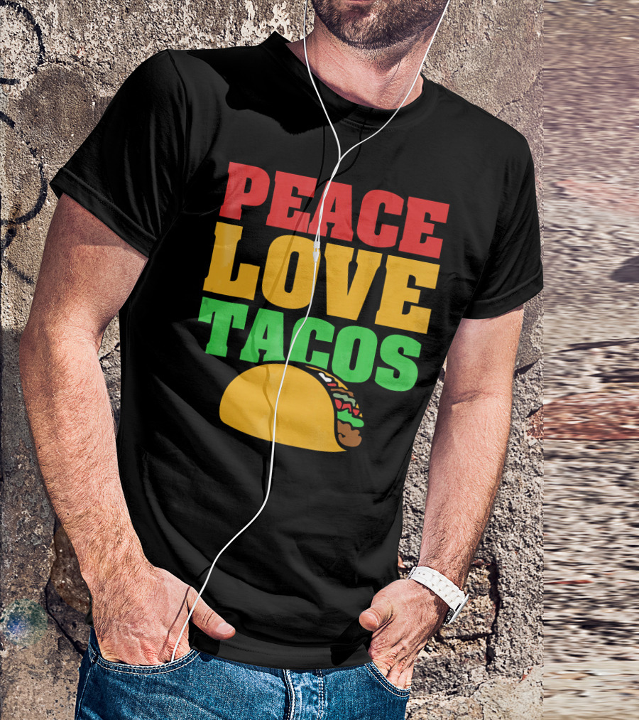 Peace Love Tacos Cute Taco Tuesday T-Shirt