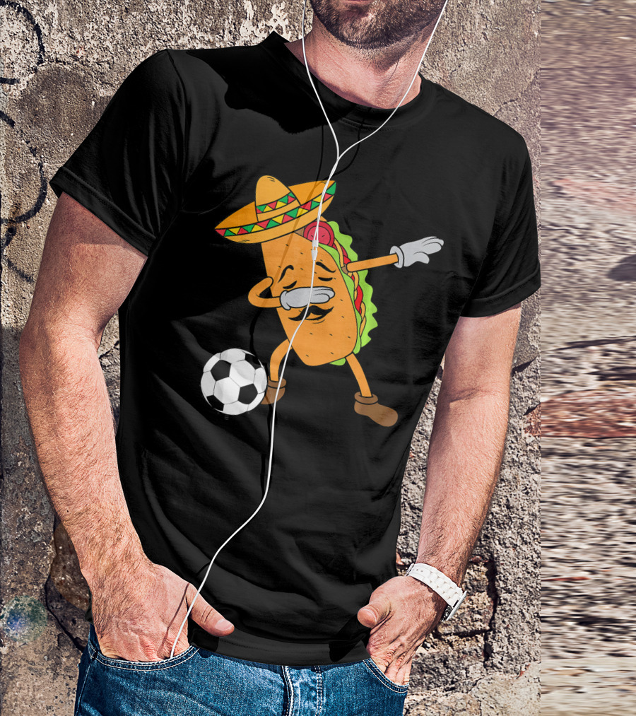 Mexico Soccer Taco Dabbing Sombrero Cool T-Shirt