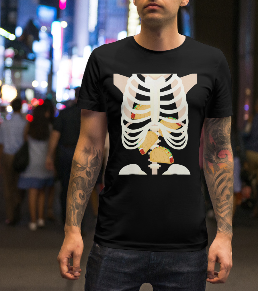 Funny Taco Skeleton Halloween T-Shirt