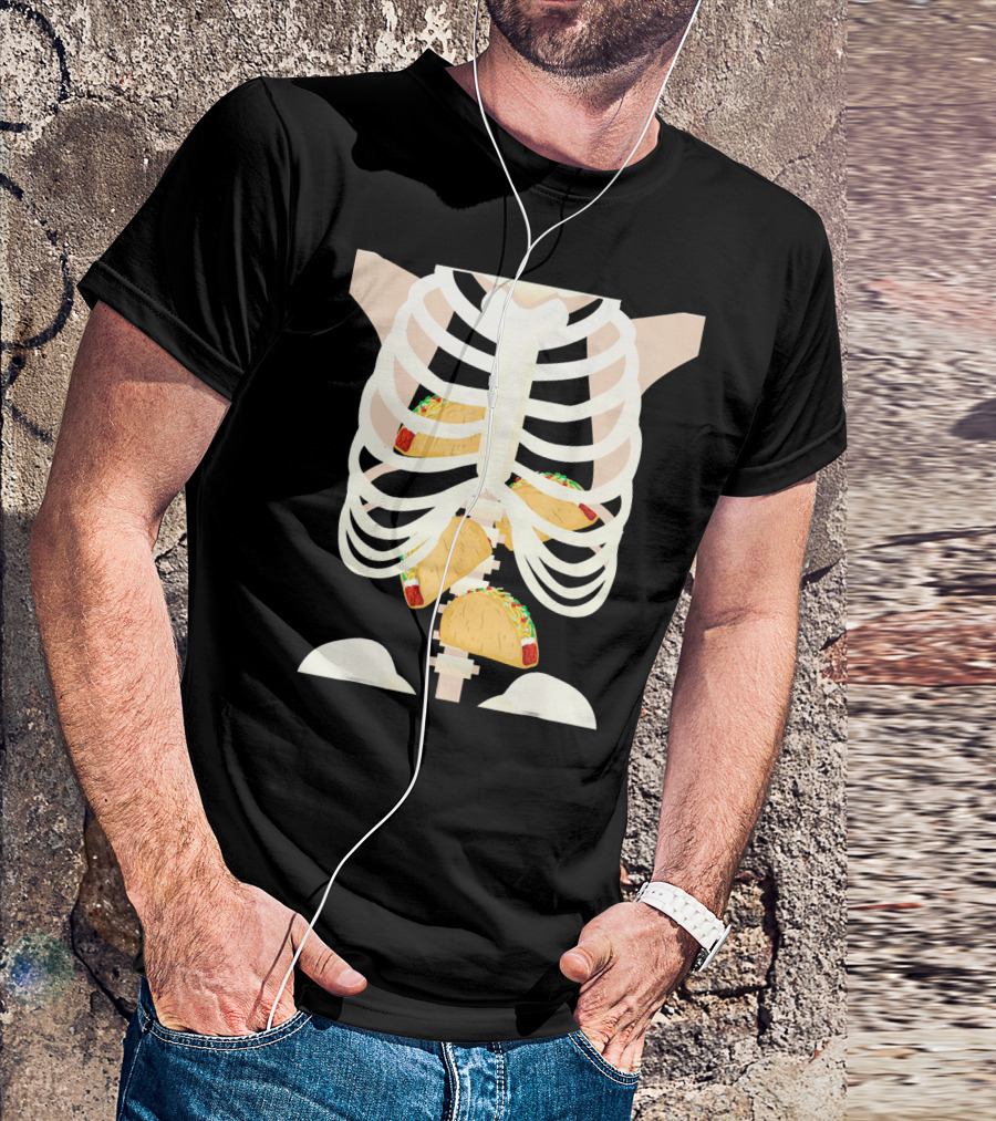 Funny Taco Skeleton Halloween T-Shirt