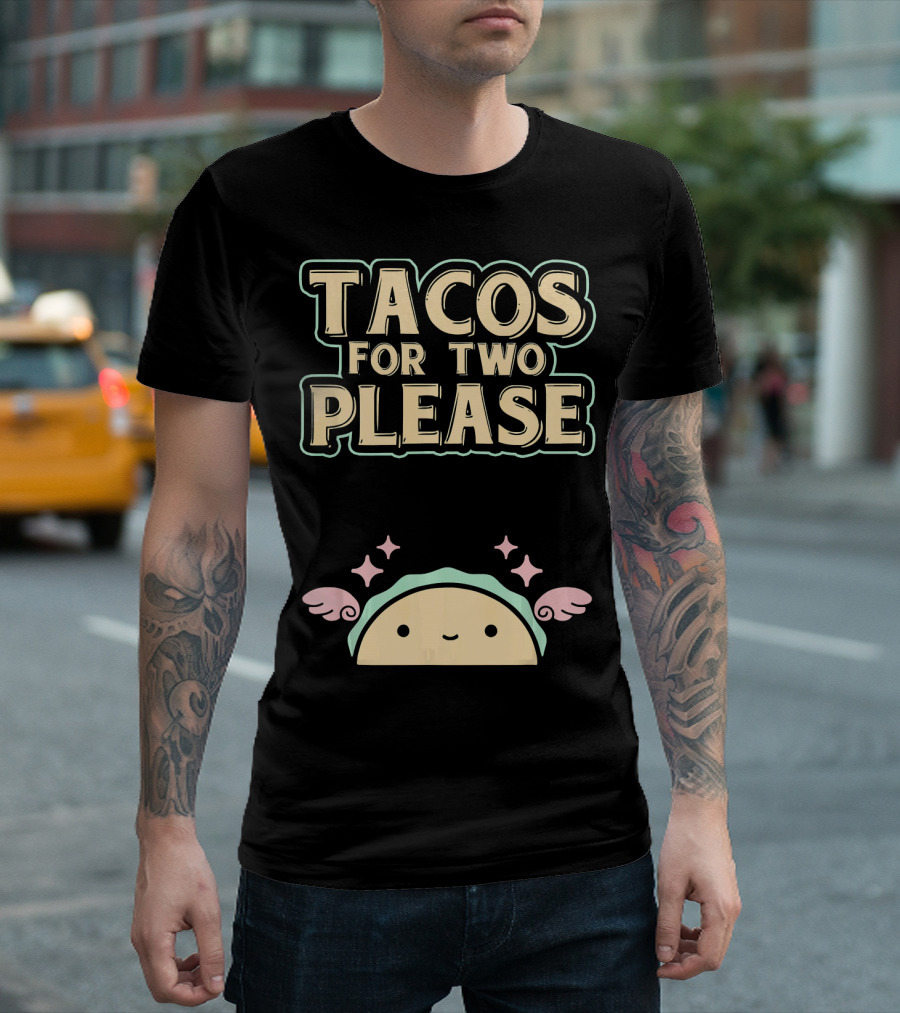 Tacos for Two Please Pregnant Mommy Kawaii Taco T-Shirt