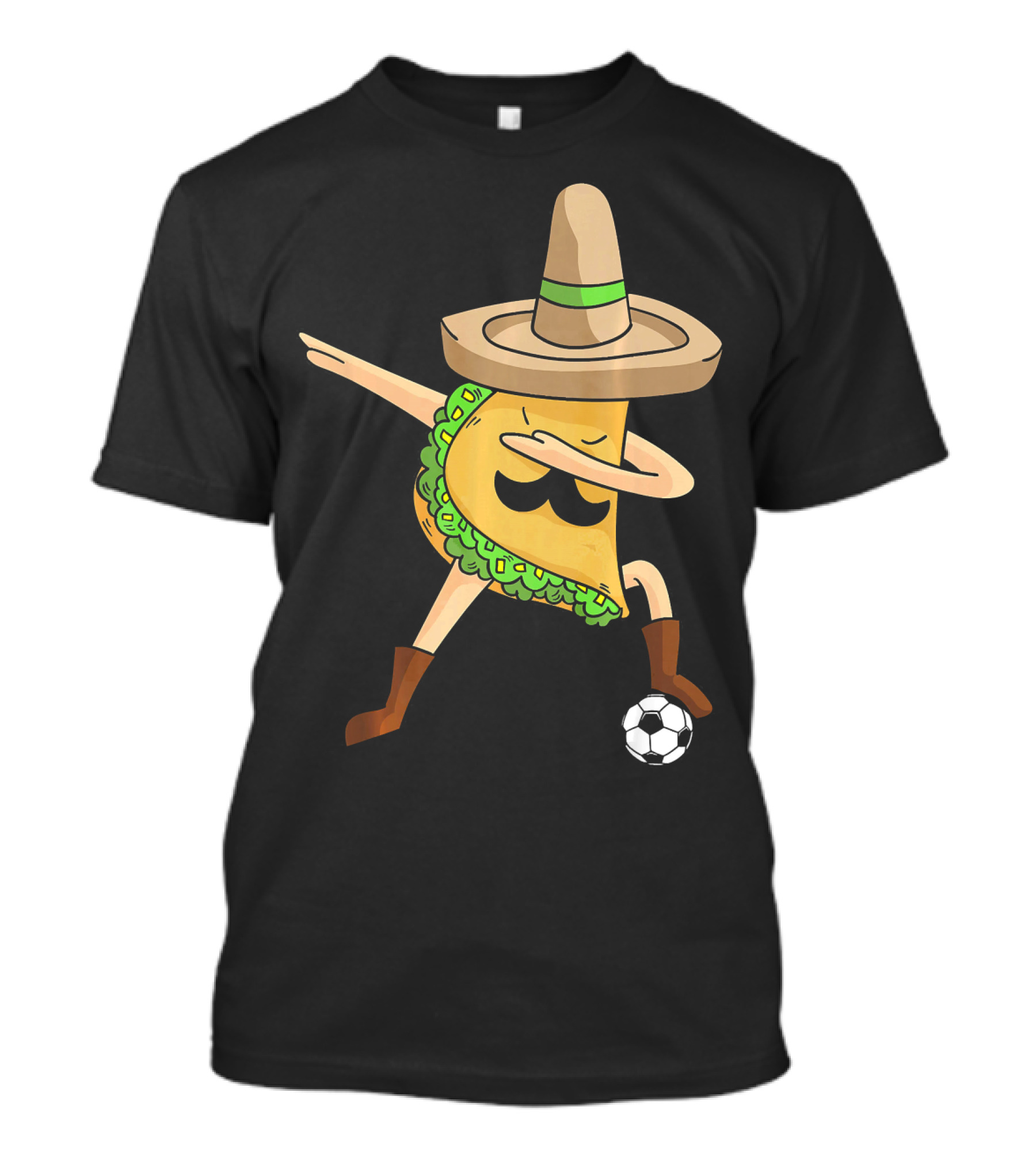 Mexico Dabbing Soccer Taco Cool Sombrero Boots T-Shirt
