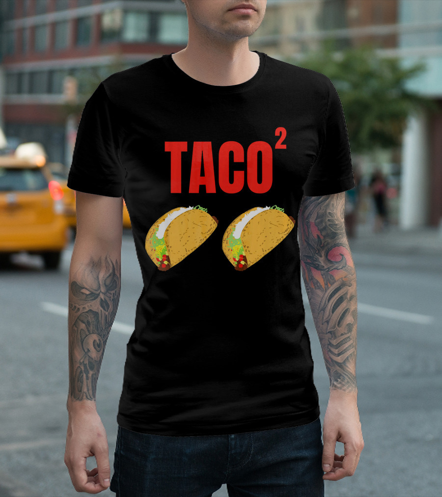 Funny Taco Squared Concept With Colorful Tacos T-Shirt