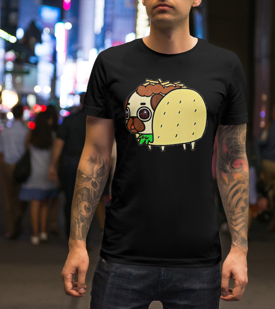 Funny Pug Taco Fusion With Toppings T-Shirt