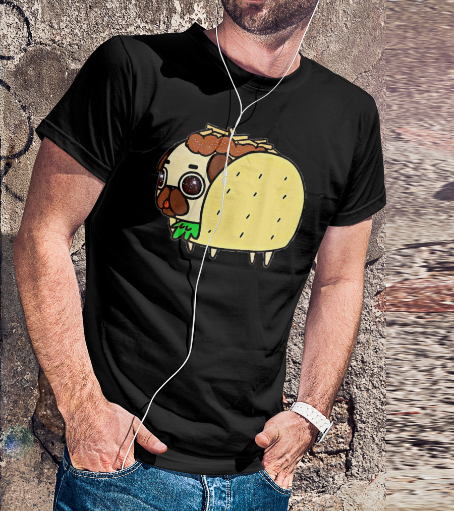 Funny Pug Taco Fusion With Toppings T-Shirt