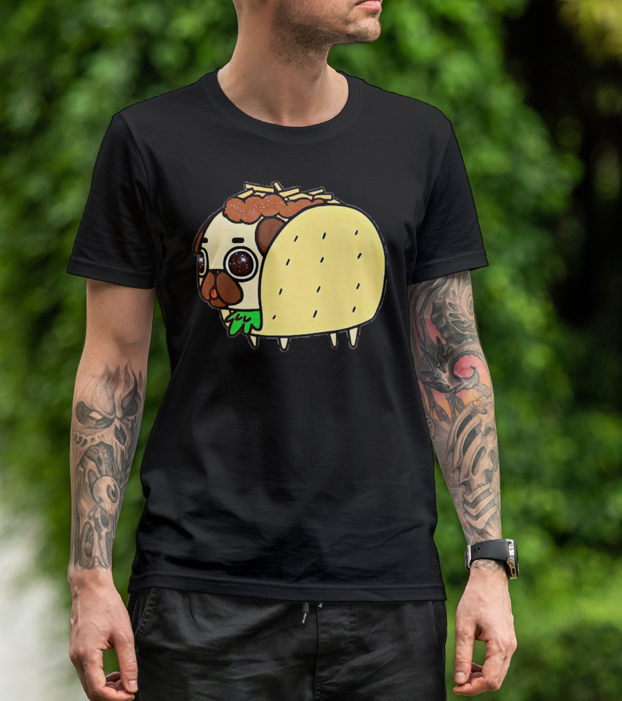 Funny Pug Taco Fusion With Toppings T-Shirt
