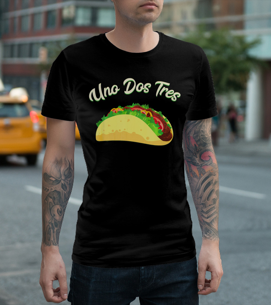 Uno Dos Tres Taco Kids Plus Curve Text T-Shirt