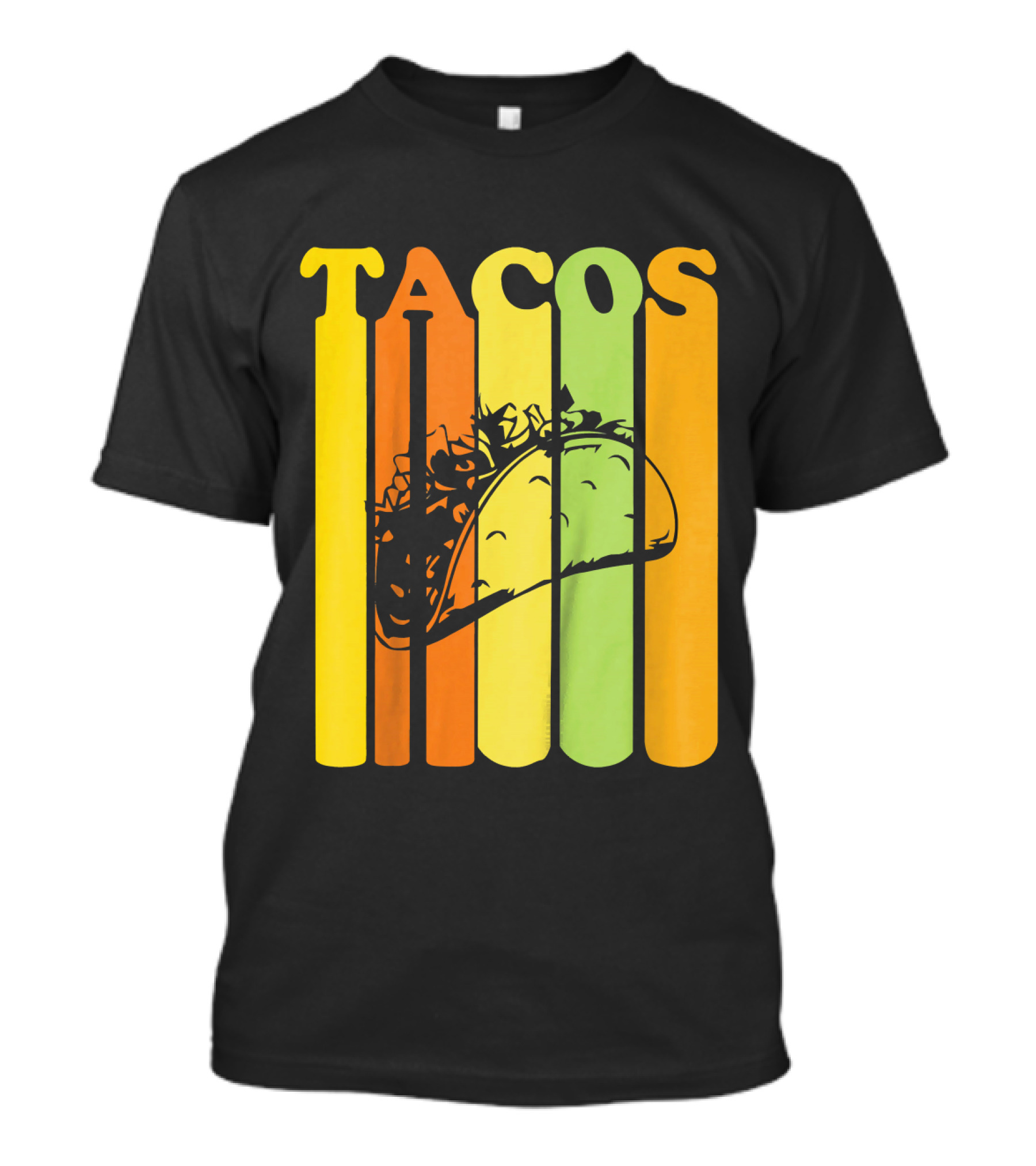 Tacos Retro Vintage Stripes Kids Novelty T-Shirt