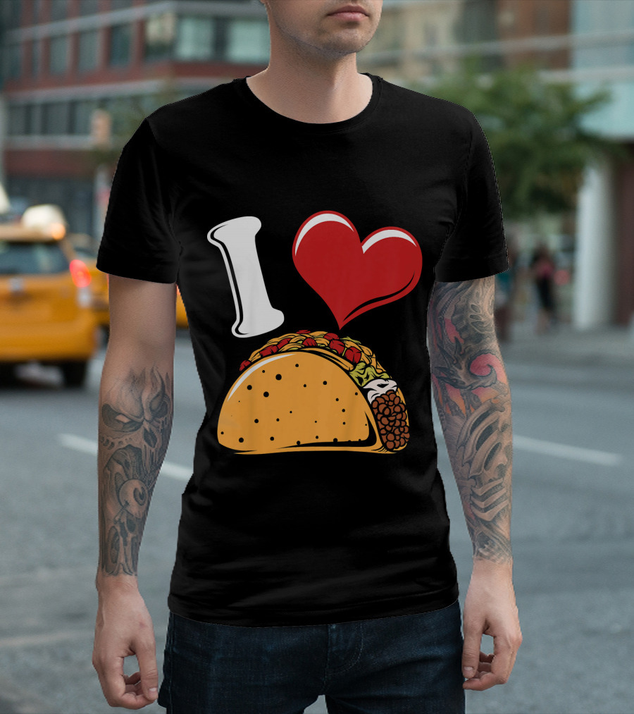 Kids Funny I Heart Tacos Love T-Shirt