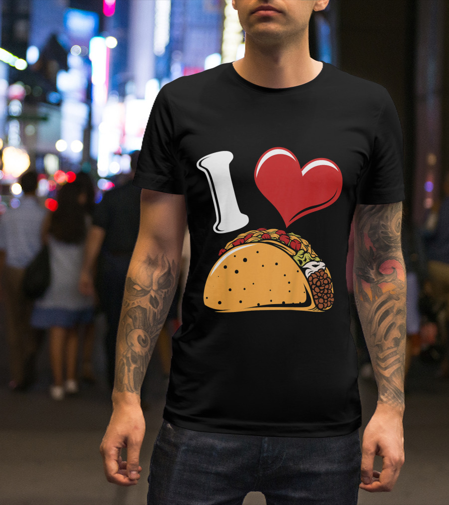 Kids Funny I Heart Tacos Love T-Shirt