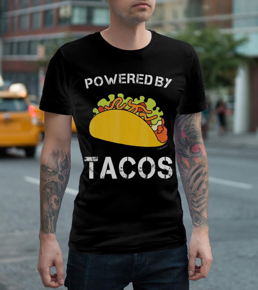 Powered By Tacos Funny Taco Lumowell T-Shirt