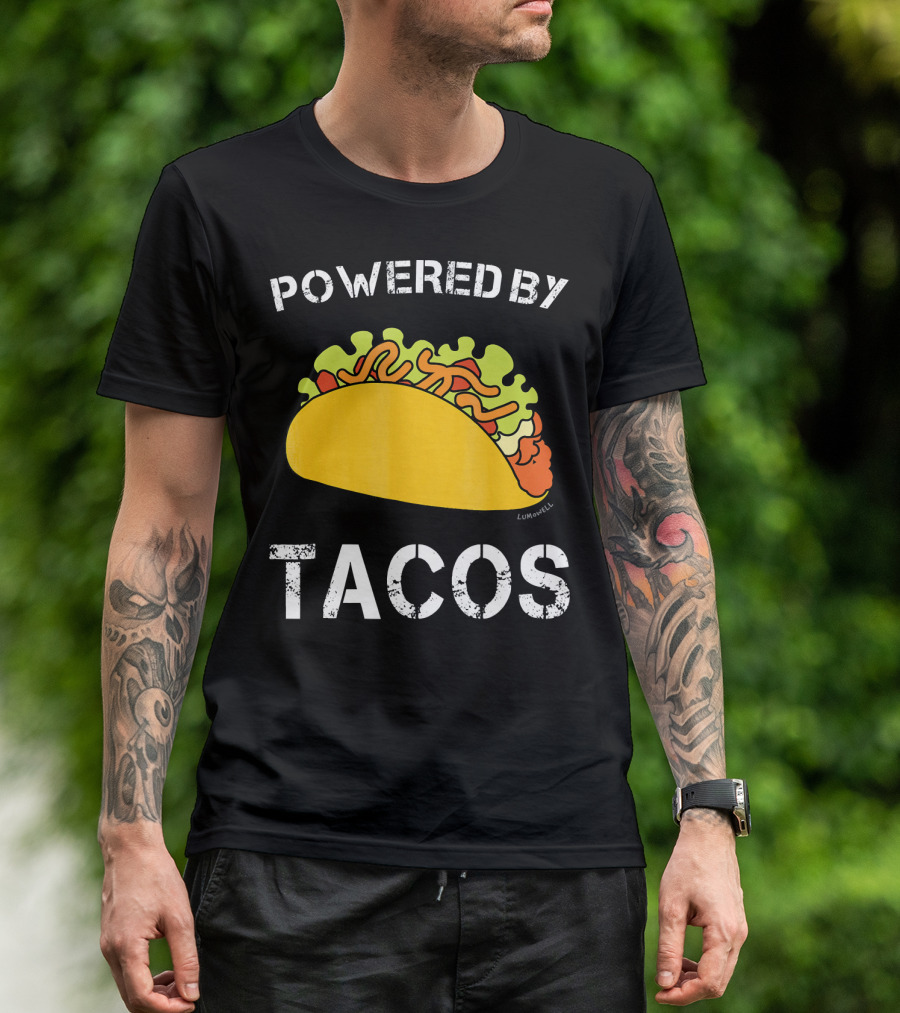 Powered By Tacos Funny Taco Lumowell T-Shirt