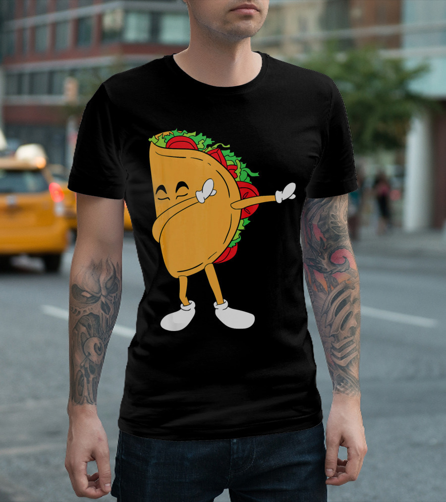 Dabbing Taco Mexico Funny Mexican Food T-Shirt