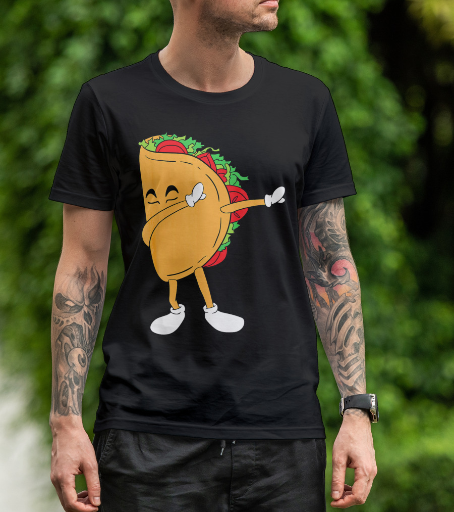 Dabbing Taco Mexico Funny Mexican Food T-Shirt