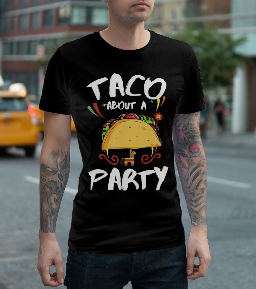 Taco About A Party Colorful Taco Fiesta with Pinata T-Shirt