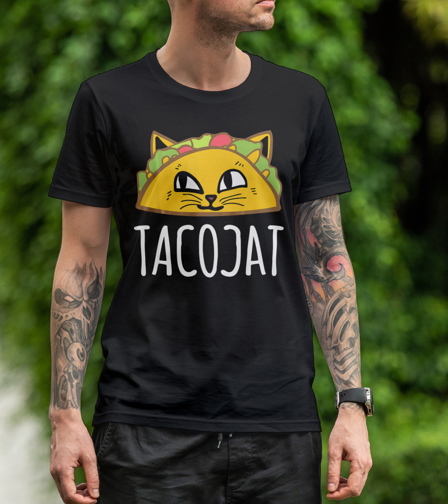 Tacocat Cute Cat And Taco Palindrome T-Shirt