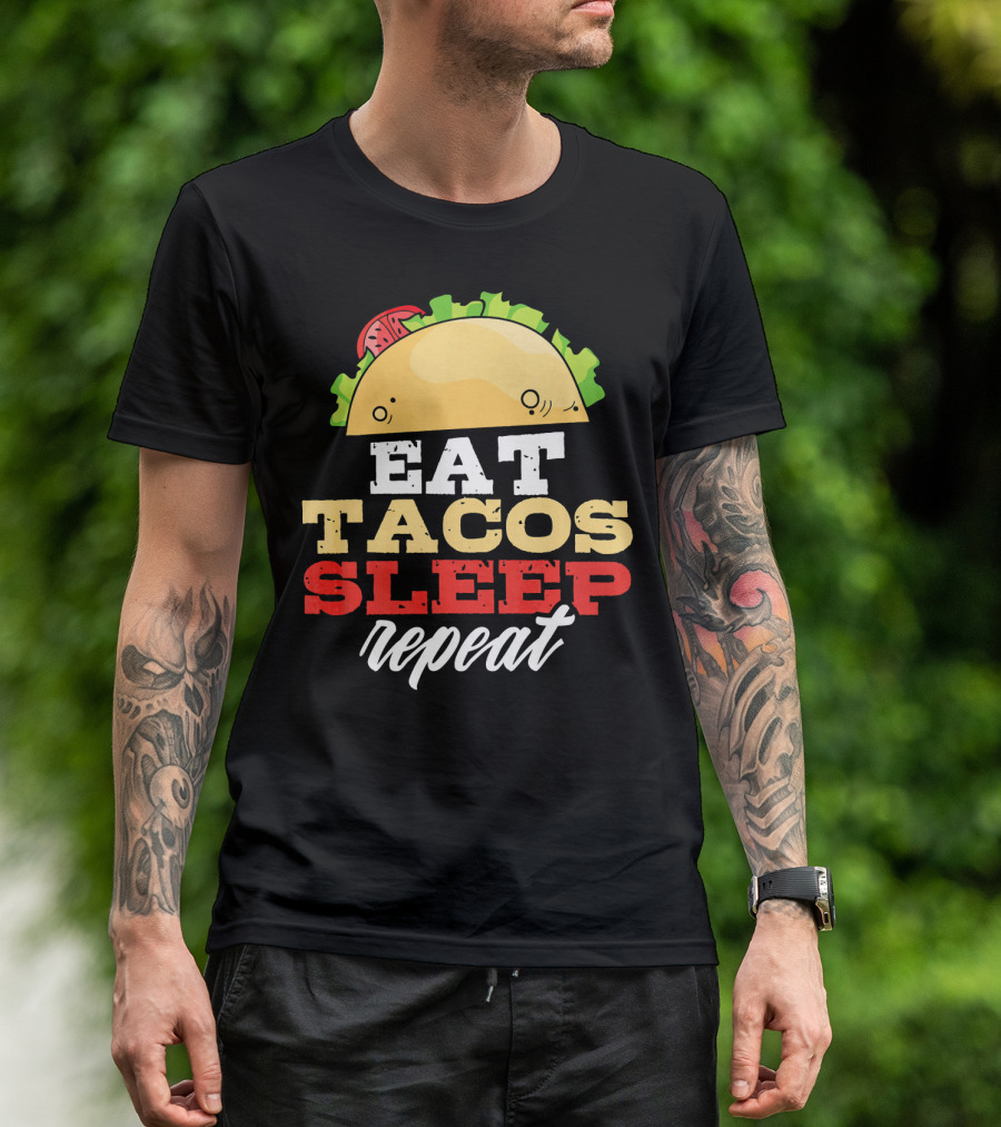 Eat Tacos Sleep Repeat Junk Food Cycle T-Shirt