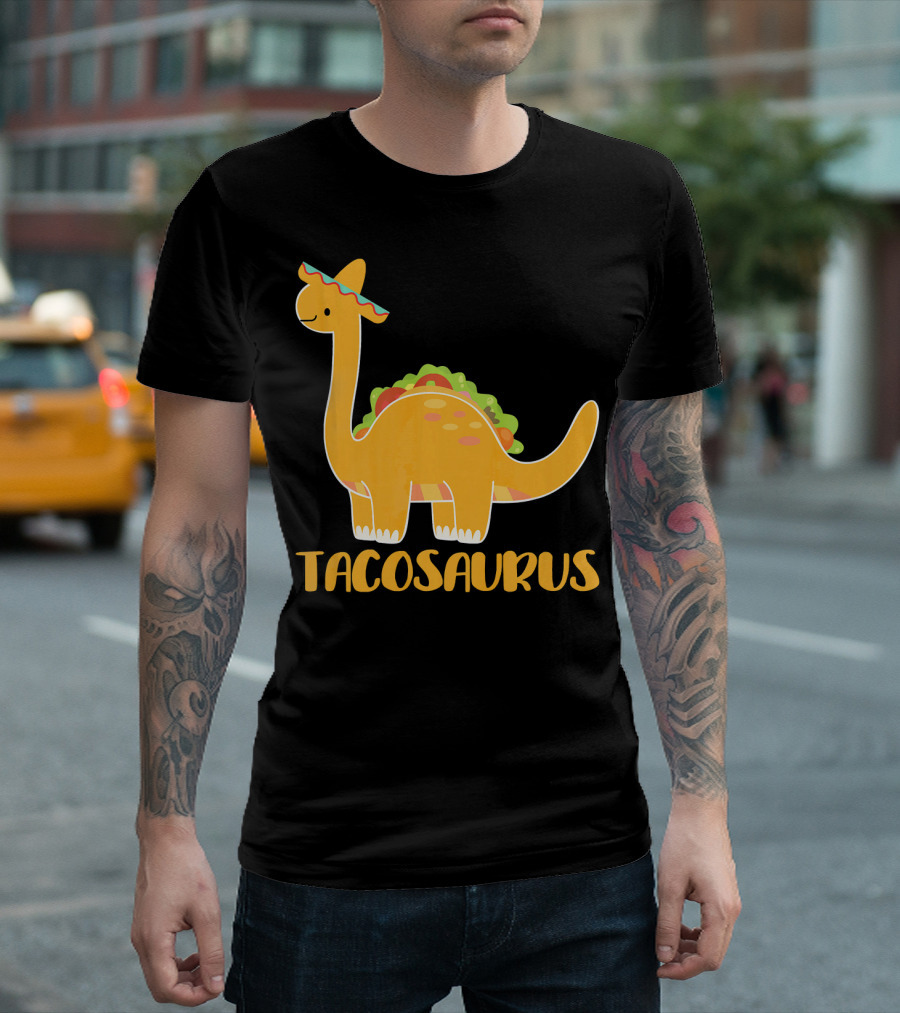 Tacosaurus Brachiosaurus Sombrero Funny Taco Dino T-Shirt