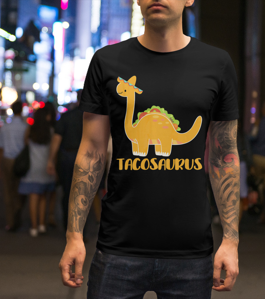 Tacosaurus Brachiosaurus Sombrero Funny Taco Dino T-Shirt