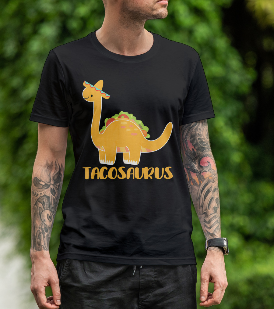 Tacosaurus Brachiosaurus Sombrero Funny Taco Dino T-Shirt