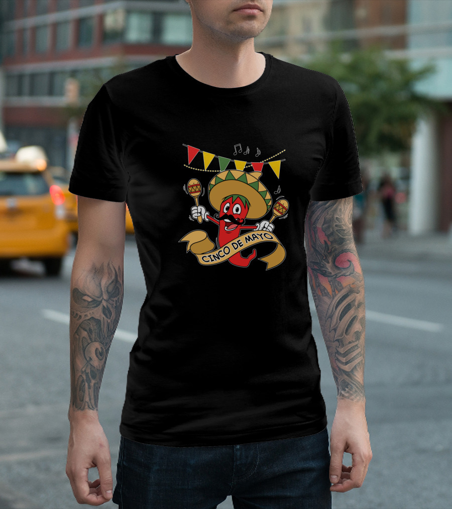 Cinco De Mayo Red Chili Shake Your Maracas Fiesta Party T-Shirt
