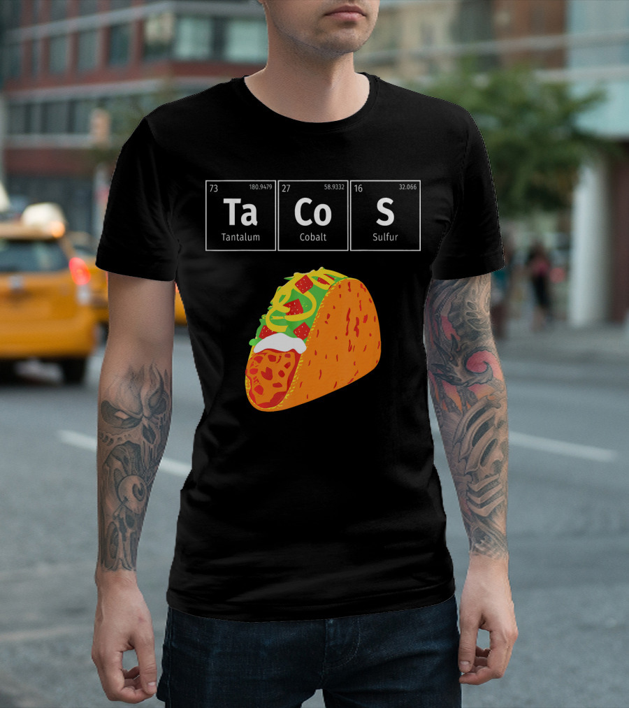 Tantalum Cobalt Sulfur Mexican Tacos Elements T-Shirt