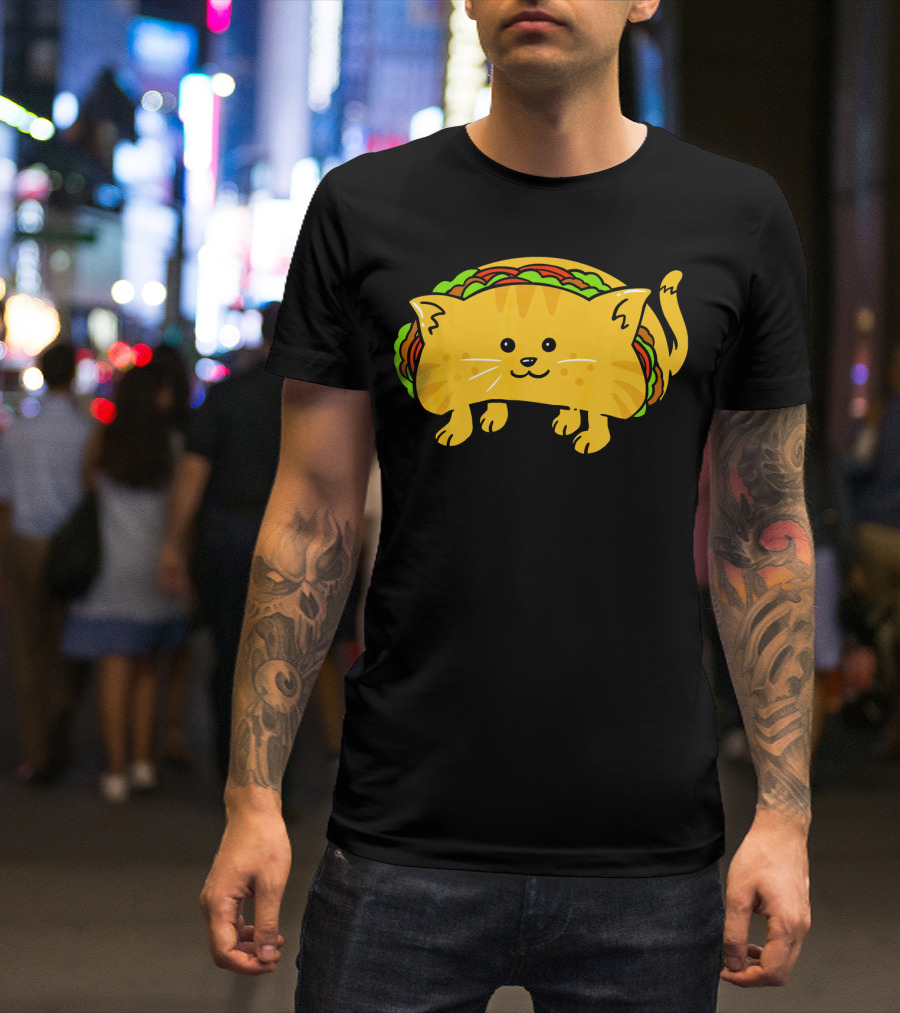 Cat Taco Roll Cute Animal Mashup T-Shirt