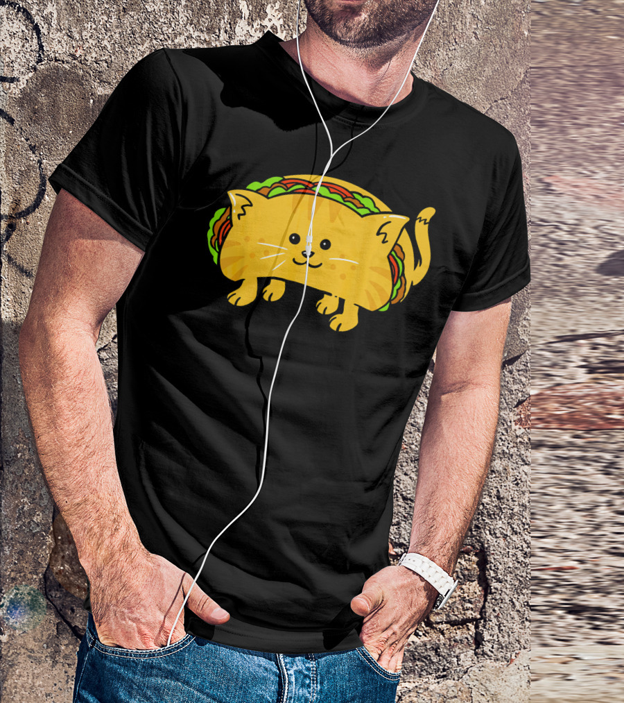 Cat Taco Roll Cute Animal Mashup T-Shirt