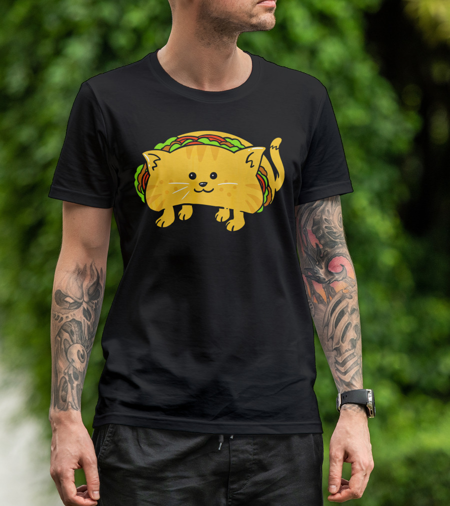 Cat Taco Roll Cute Animal Mashup T-Shirt