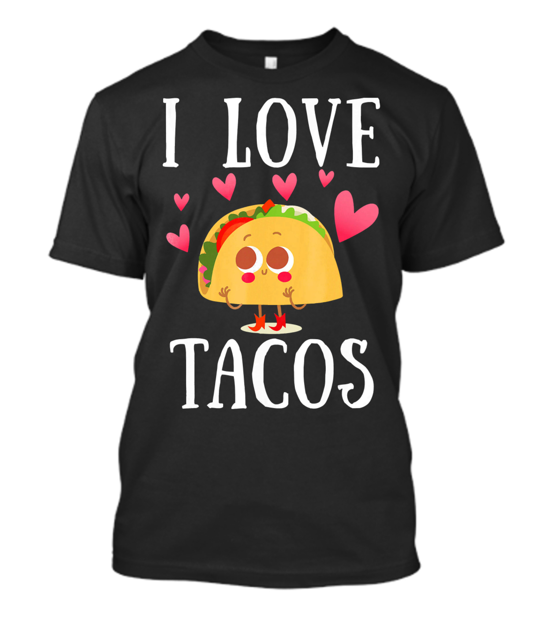 I Love Tacos Cute Heart Taco Kawaii T-Shirt
