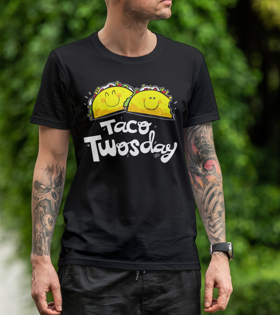 Taco Twosday Smiling Tacos Fun T-Shirt