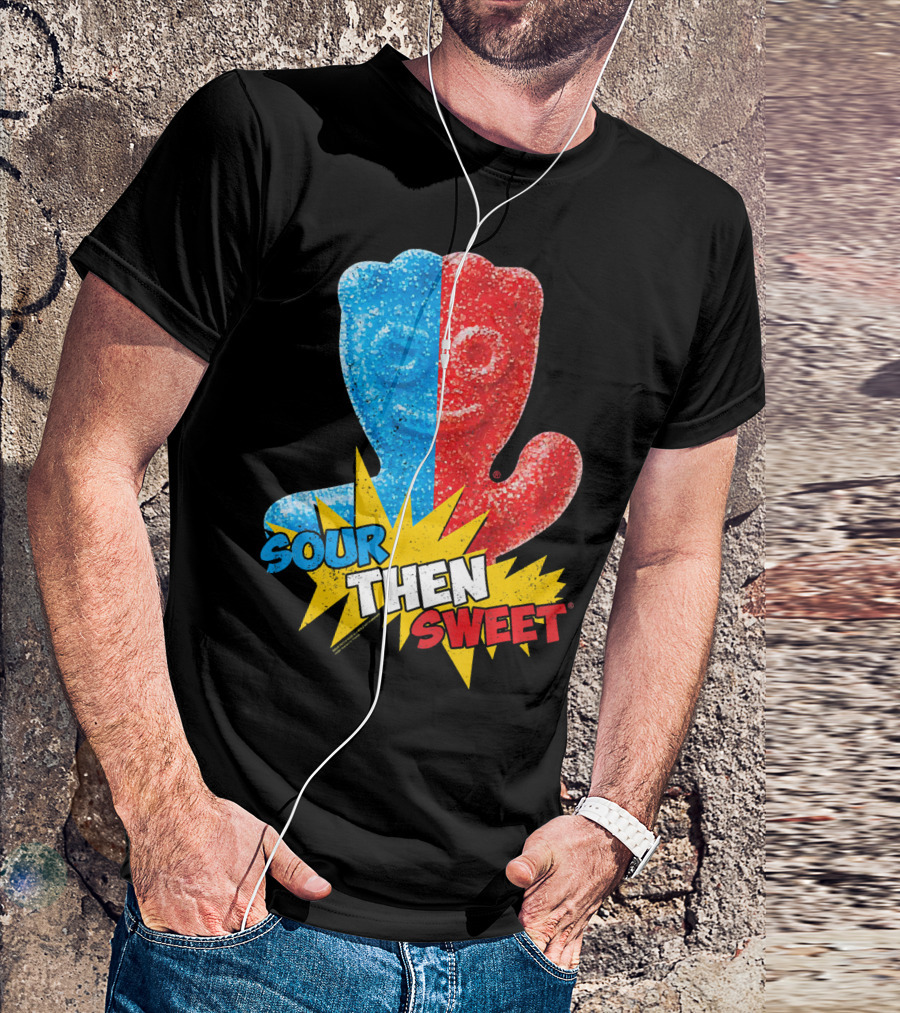 Sour Patch Kids Sour Then Sweet Candy Blue Red Explosion T-Shirt
