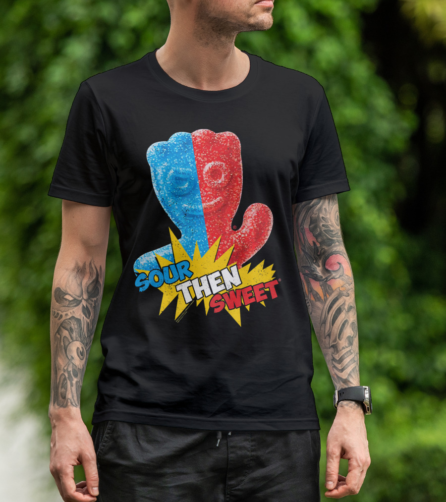 Sour Patch Kids Sour Then Sweet Candy Blue Red Explosion T-Shirt