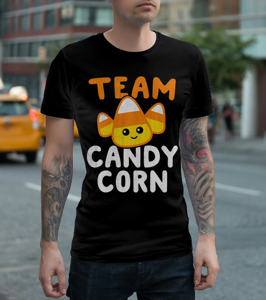 Halloween Funny Team Candy Corn Cute Lazy Cos T-Shirt