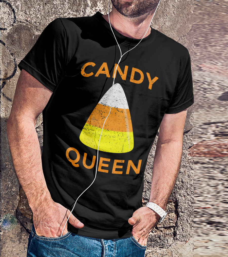 Candy Corn Queen Halloween Costume Iconic Treat T-Shirt