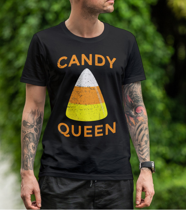 Candy Corn Queen Halloween Costume Iconic Treat T-Shirt