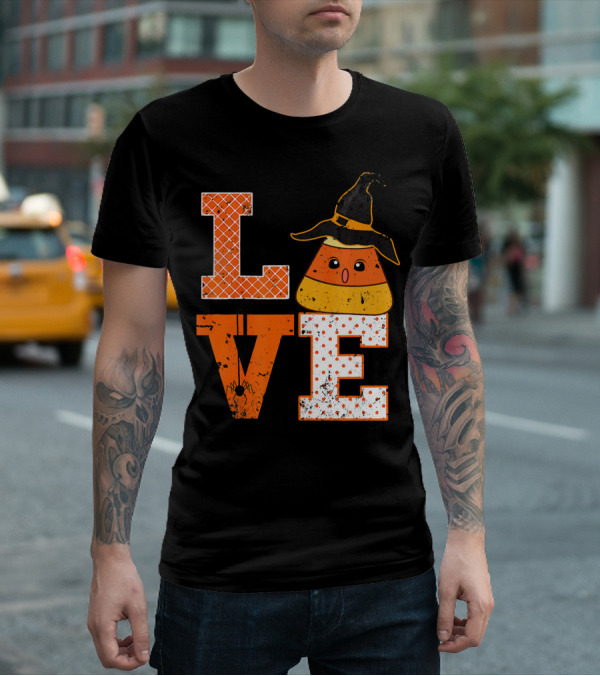 Love Candy Corn Cute Halloween Hat T-Shirt