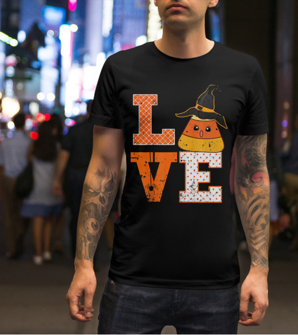 Love Candy Corn Cute Halloween Hat T-Shirt