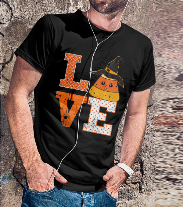 Love Candy Corn Cute Halloween Hat T-Shirt